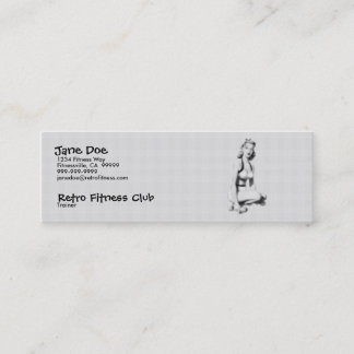 Retro Fitness B/W Mini Business Card