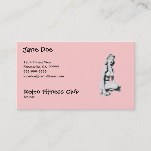 Retro Fitness Business Card Template