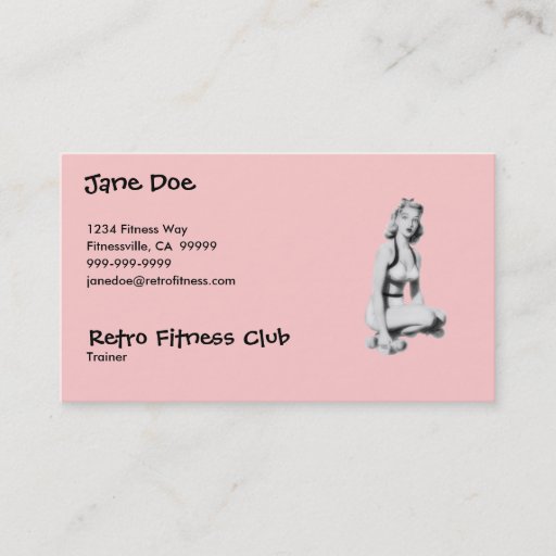 Customizable Retro Fitness Business Card Template