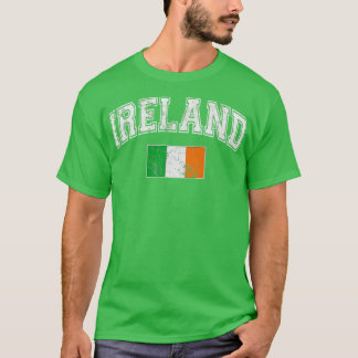 Retro Flag of Ireland Irish St Patricks Day T-Shirt