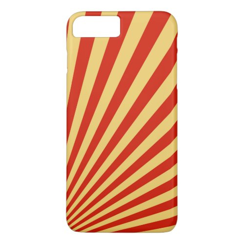 Retro Flame Sun Rays Background iPhone 8 Plus7 Plus Case