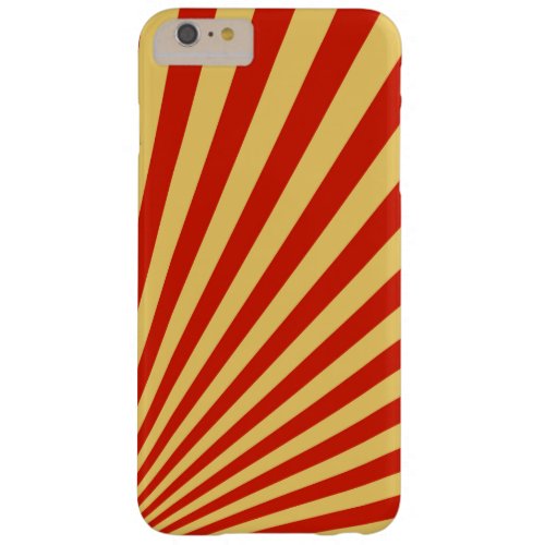 Retro Flame Sun Rays Background Barely There iPhone 6 Plus Case