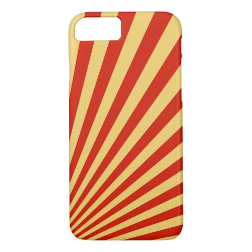 Retro Flame Sun Rays Background iPhone 87 Case