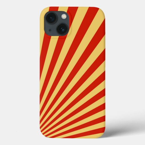 Retro Flame Sun Rays Background iPhone 13 Case