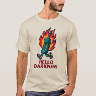Retro Flaming Phone T-Shirt