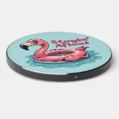Retro Flamingo Float Funny Summer Wireless Charger (Front 2)