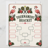 Retro Flamingo Padel Tournament Bracket (Front)