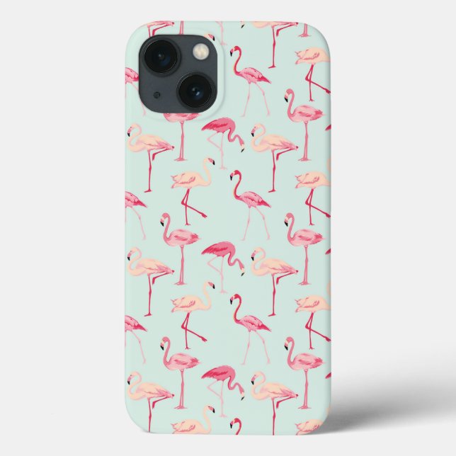 Retro Flamingo Pattern Case-Mate iPhone Case (Back)