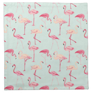 Retro Flamingo Pattern Cloth Napkin