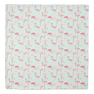 Retro Flamingo Pattern Duvet Cover