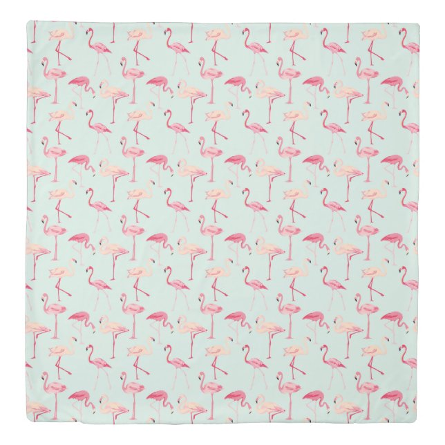 Retro Flamingo Pattern Duvet Cover (Front)