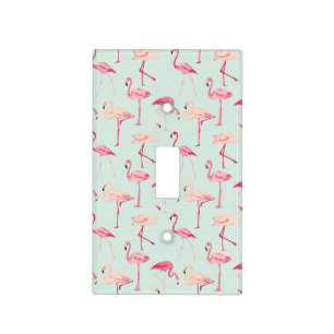 Retro Flamingo Pattern Light Switch Cover