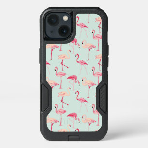 Retro Flamingo Pattern iPhone 13 Case