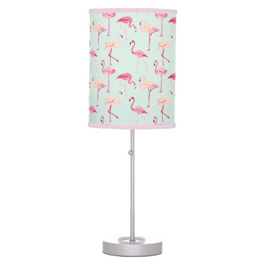 Retro Flamingo Pattern Table Lamp (Front)