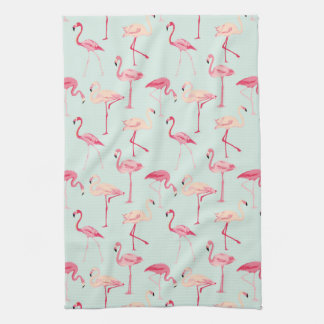 Retro Flamingo Pattern Towel