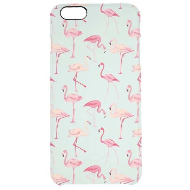 Retro Flamingo Pattern Uncommon iPhone Case (Back)