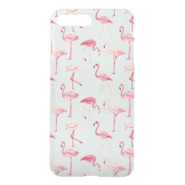 Retro Flamingo Pattern Uncommon iPhone Case (Back)