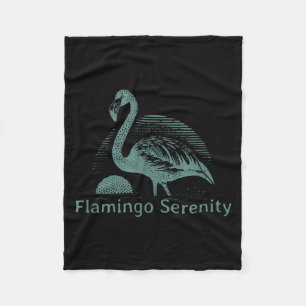 Retro Flamingo Sunset Funny 70s 80s 90s Men Women  Fleece Blanket