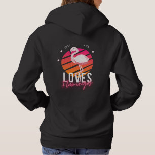 Retro Flamingo valentine's day 2023    Hoodie
