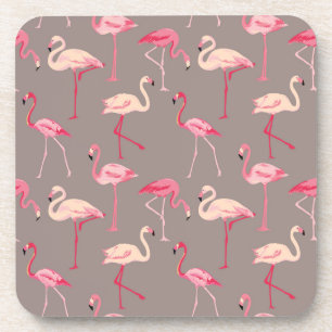 Retro Flamingos Beverage Coaster