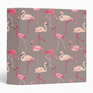 Retro Flamingos Binder