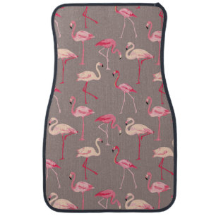 Retro Flamingos Car Floor Mat