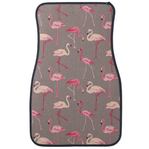 Retro Flamingos Car Floor Mat