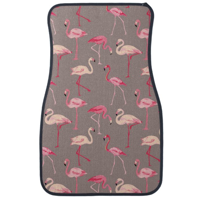 Retro Flamingos Car Floor Mat (Front)