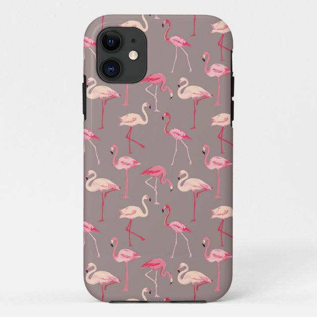 Retro Flamingos Case-Mate iPhone Case (Back)