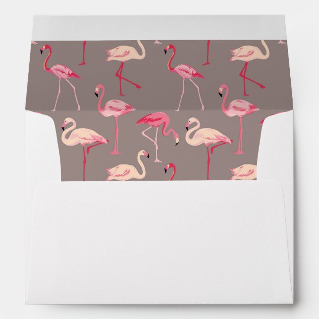 Retro Flamingos Envelope (Back (Bottom))