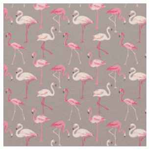 Retro Flamingos Fabric