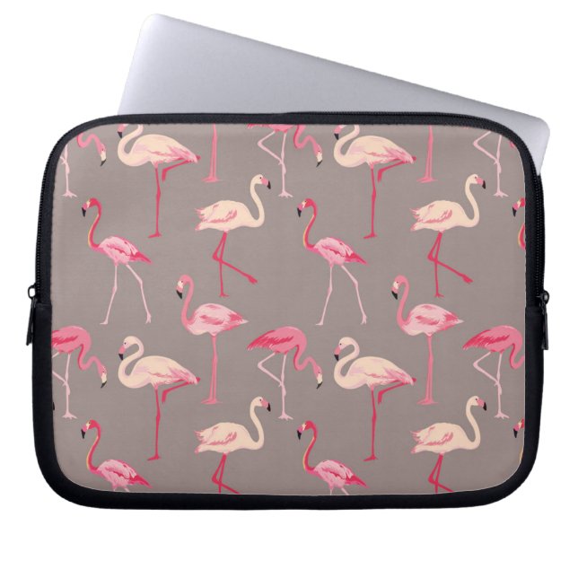 Retro Flamingos Laptop Sleeve (Front)
