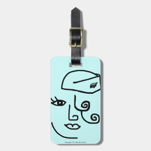 Retro Flight Attendant Personalized Luggage Tag #4