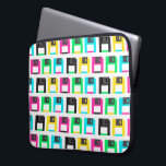 Retro Floppy Disk Pixel Pattern Colorful Laptop Sleeve<br><div class="desc">Colorful and cool retro pattern laptop sleeve.</div>
