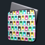 Retro Floppy Disk Pixel Pattern Colorful Laptop Sleeve<br><div class="desc">Colorful and cool retro pattern laptop sleeve.</div>