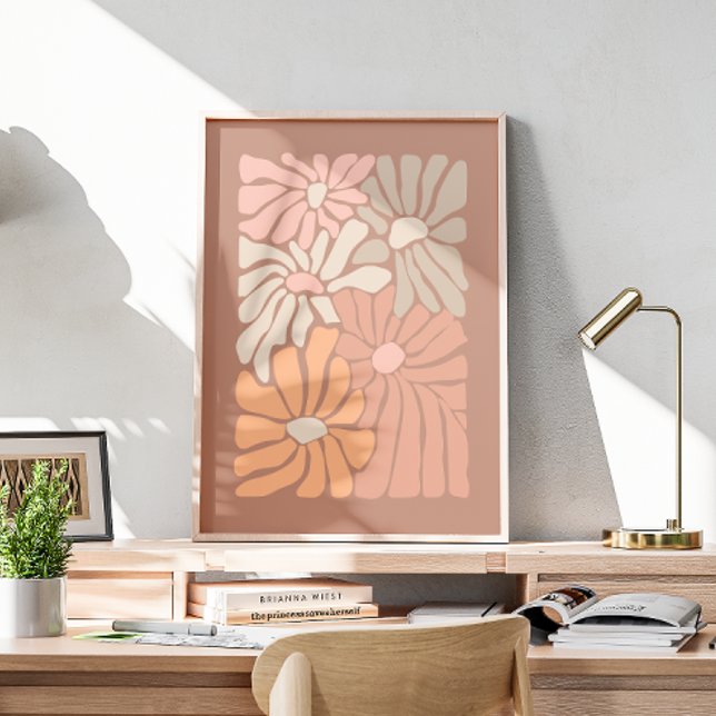 Retro floral abstract art poster (Creator Uploaded)