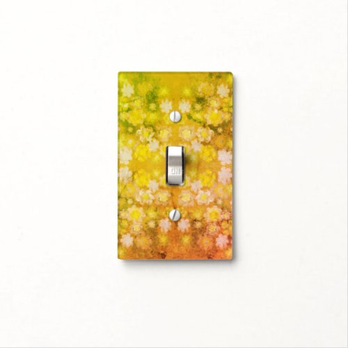Retro Floral Abstract Salty Watercolor Pattern Light Switch Cover