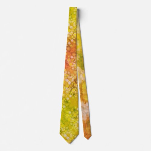 Retro Floral Abstract Salty Watercolor Pattern  Neck Tie