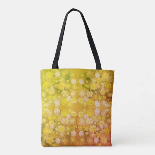 Retro Floral Abstract Salty Watercolor Pattern  Tote Bag