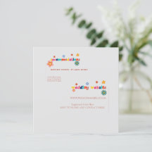 Retro Floral Accommodation Enclosure Card