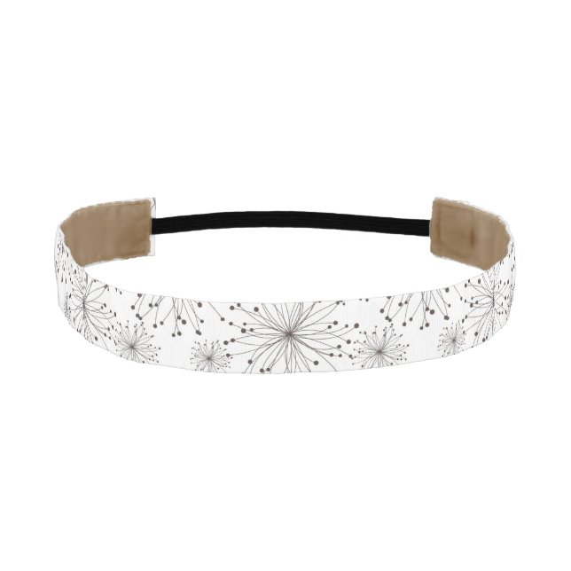 Retro floral background athletic headband (Front)