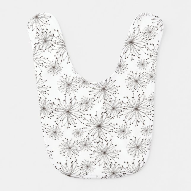 Retro floral background baby bib (Front)