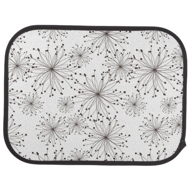Retro floral background car floor mat (Rear)