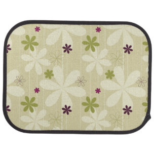 Retro Floral Background Car Floor Mat