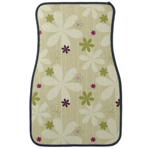 Retro Floral Background Car Mat