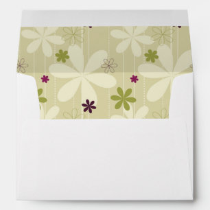 Retro Floral Background Envelope