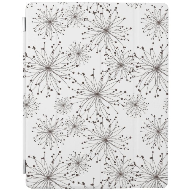 Retro floral background iPad smart cover (Front)