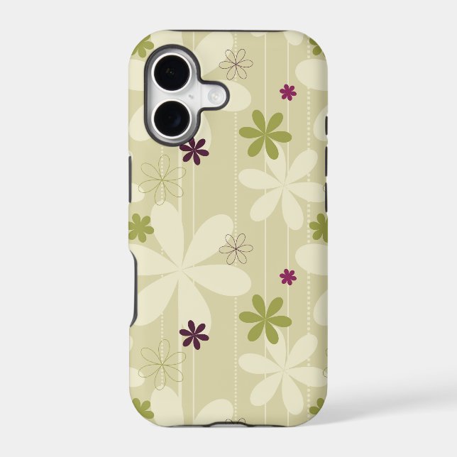 Retro Floral Background Iphone Case (Back)