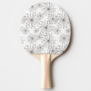 Retro floral background Ping-Pong paddle