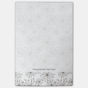 Retro floral background post-it notes